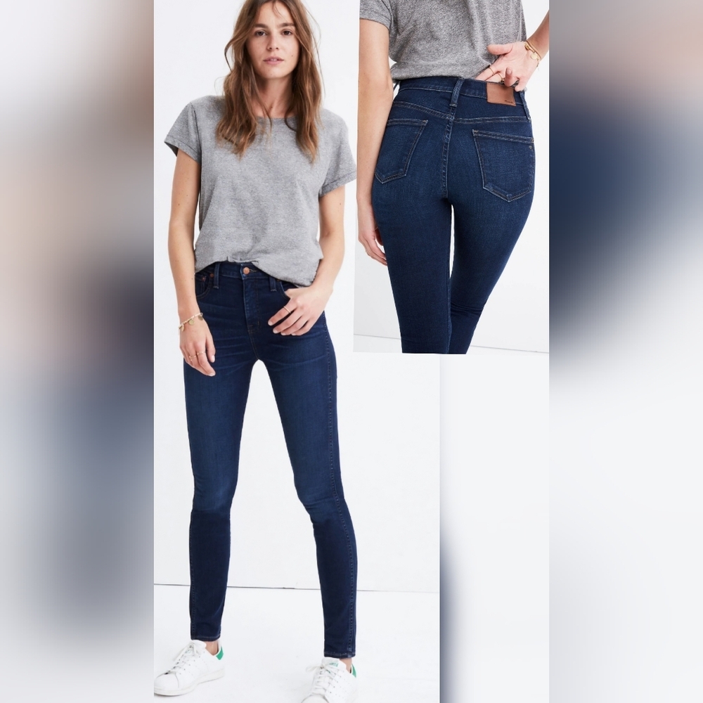 Madewell 10" High-Rise Skinny Jeans in Hayes Wash ~ Size 25"
